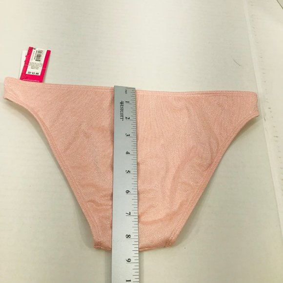 Xhilaration Womens Sz Medium 4-6 Textured Metallic Cheeky Bikini Swim Bottom New - Picture 9 of 9